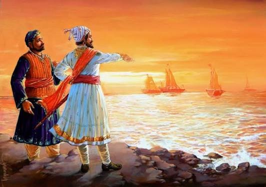 Chhatrapati Shivaji Maharaj overlooking the Konkan coast