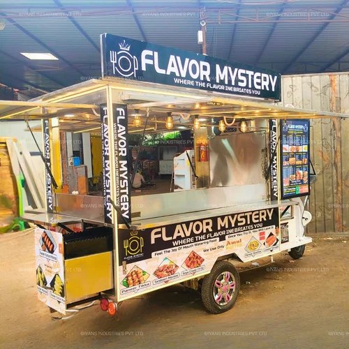 Trike fitted out as a street food counter